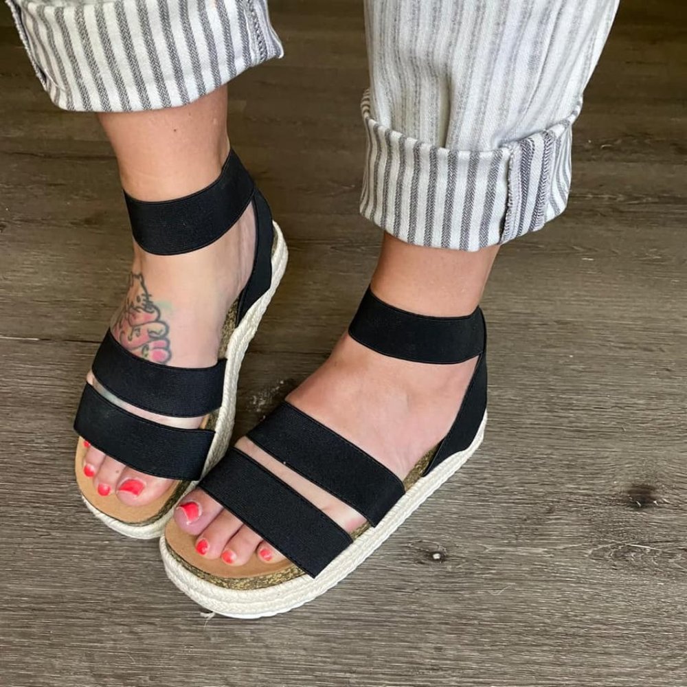 Black Platform Sandals